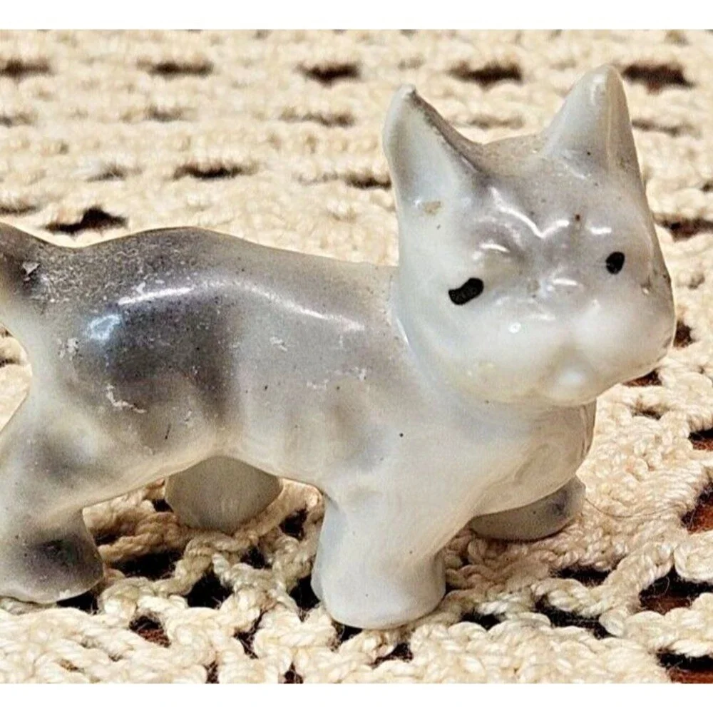 Vintage Porcelain French Bulldog Dog Figurine